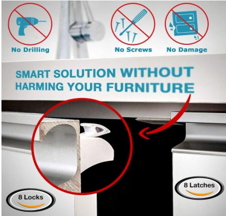 Invisible Magnetic Cabinet Locks to Baby Proof Drawers & Cabinets