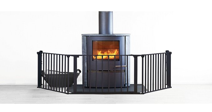 Pellet stove sales baby gate