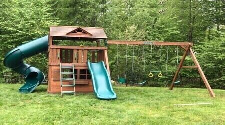 Backyard Discovery Skyfort II All Cedar Wood Swing Set