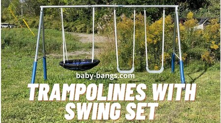 Trampolines with Swing Set in the outdoor