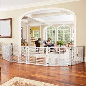 Toddleroo by North States Superyard 6 Panel Baby gate on a large open space