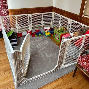Toddleroo by North States freestanding baby gate and play yard in my daughter room