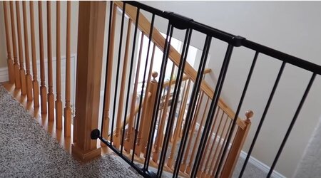 Baby proofing stairs with a baby gate