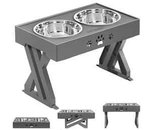 elevated pet food bowl stand