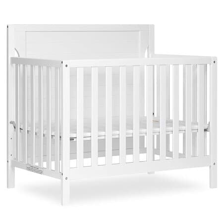 White Safest Solid Sides Crib for baby